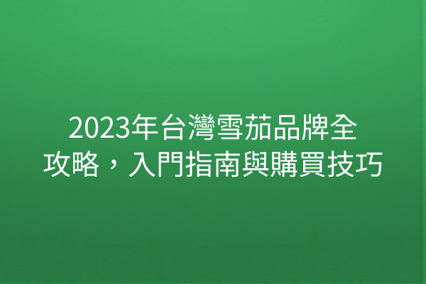 2023年台灣雪茄品牌全攻略，入門指南與購買技巧