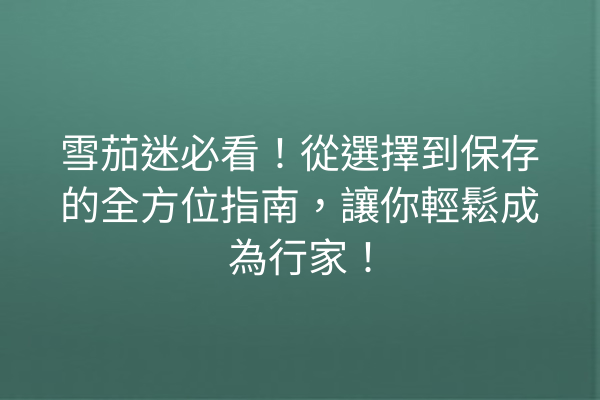 雪茄迷必看！從選擇到保存的全方位指南，讓你輕鬆成為行家！