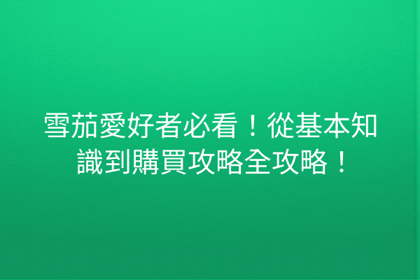 雪茄愛好者必看！從基本知識到購買攻略全攻略！